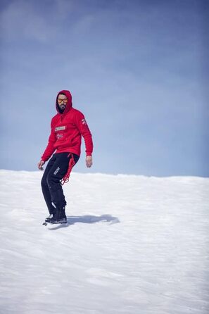 Чоловіча толстовка на блискавці з капюшоном Geographical Norway Gymclass, теплий світшот з кишенею-кенгуру, бордовий (M)