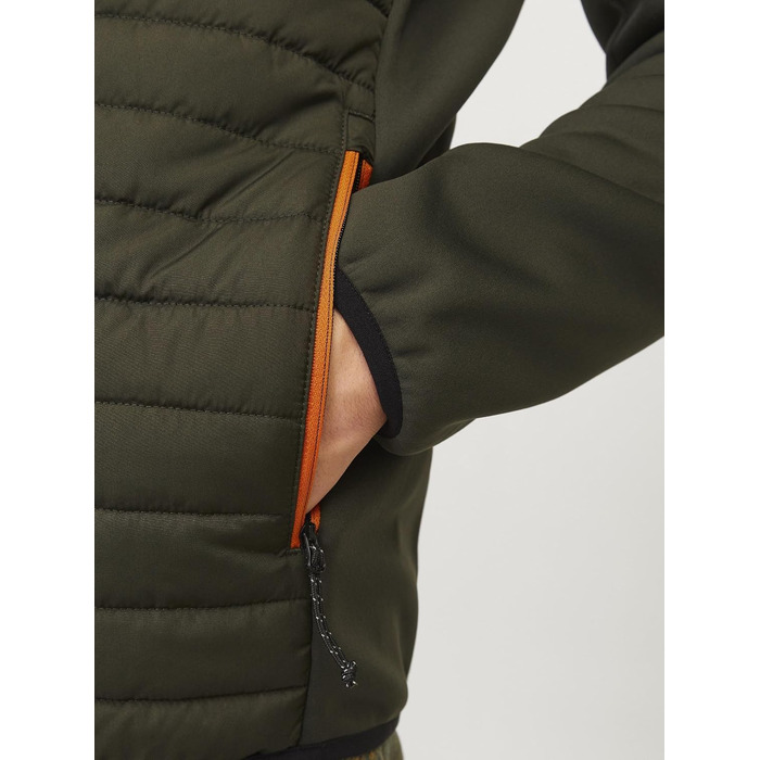 Чоловіча гібридна куртка JACK & JONES Mae Hybridjacke, колір Rosin/Marmelade, розмір XXL
