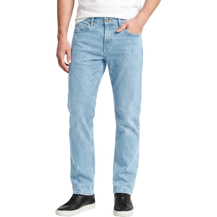 Чоловічі джинси Runcati Slim Fit з бавовни та стрейч, світло-блакитні, повсякденні та ділові штани (30W / 30L)