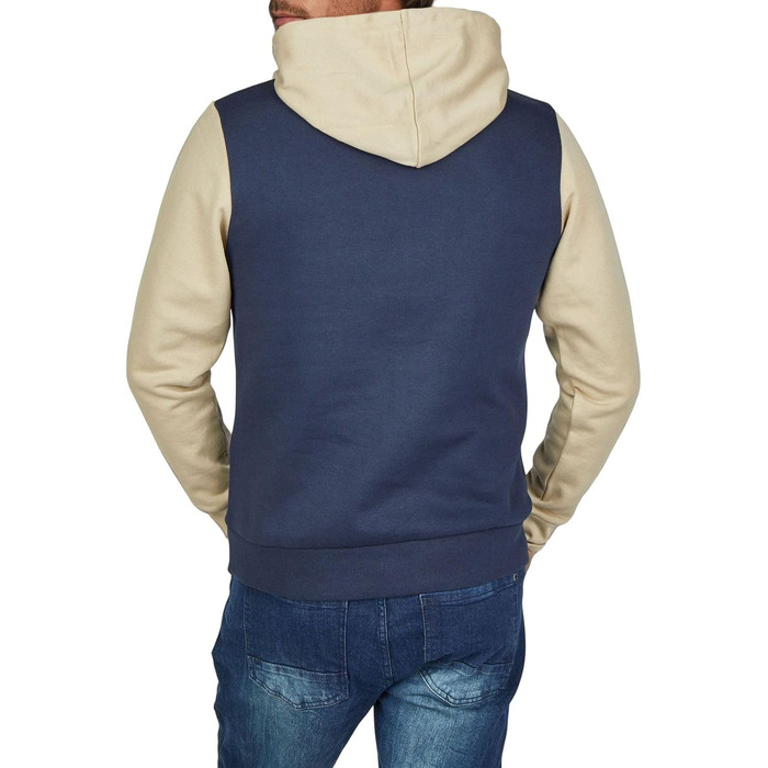 Чоловічий худі Jack & Jones JWHLOGO Blocking Regular Fit з принтом, великі розміри (Plus Size), багатоколірний (Зелений/Синій/Бежевий/Темно-синій), 7XL
