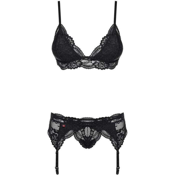 Комплект білизни Obsessive BH Set L/XL (1 шт.) чорного кольору (S-M)