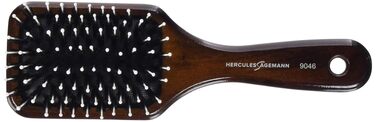 Масажна щітка для волосся HERCULES SÄGEMANN Paddle Brush, дерев'яна, з натуральною щетиною кабана та нейлоновими штифтами, коричнева