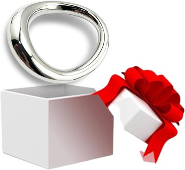 Кольце для статевого члена з вигнутою поверхнею (Eichelring) для чоловіків. Металеві кільця для статевого члена (маленькі, срібні)