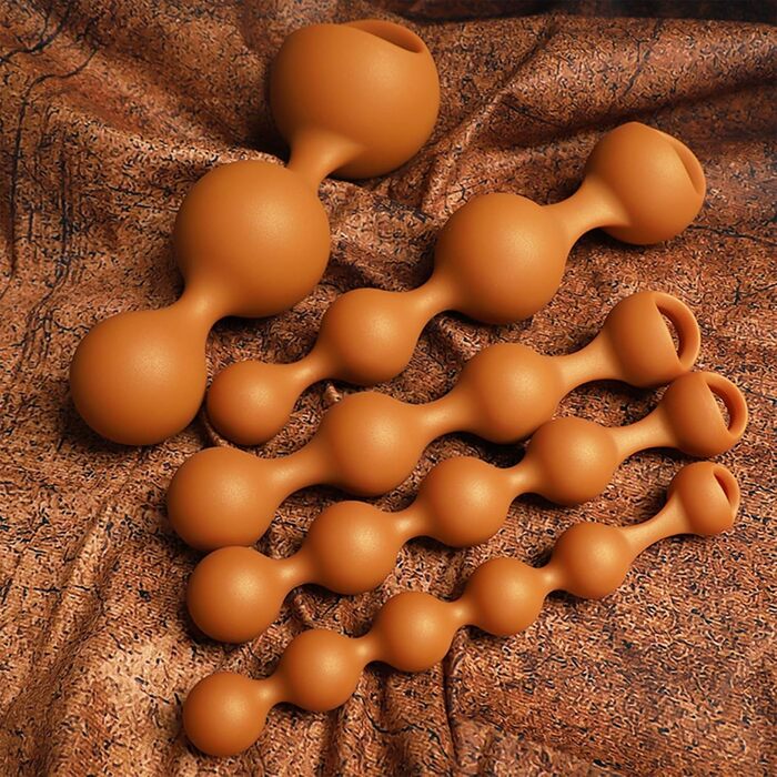 Анальні кульки з рідкого силікону, анальна цепь з кільцем для сперми, анальний мастурбатор, вагінальні кульки для стимуляції G-точки, іграшки для дорослих для жінок та чоловіків (XL)