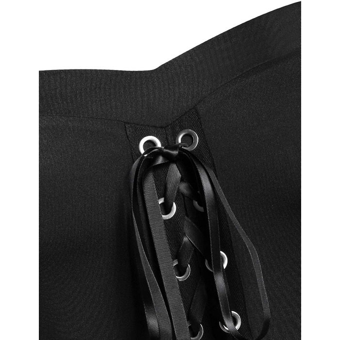 CHARMMA Готичне вечірнє плаття на Геловін, сукня A-силуету з шнуруванням, максі, чорна, для жінок, розмір плюс, з рукавами-метеликами, вінтажний костюм відьми, косплей, клуб, вечірка, 3XL