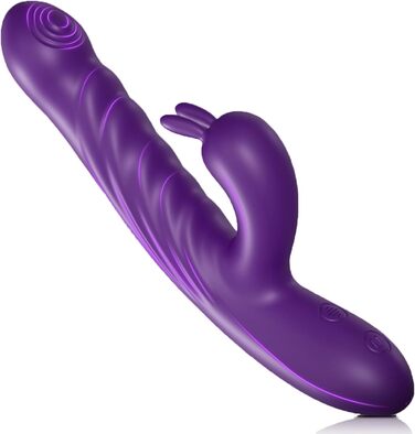 Вібратор для жінок Jinqian Rabbit з 10 режимами вібрації, стимуляція G-точки та клітора, анальний вібратор, масажер для соло
