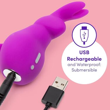 Вібратор для клітора Lovehoney Happy Rabbit Mini-Ohren, перезарядна та водонепроникна