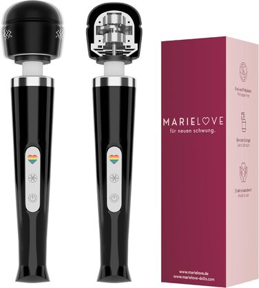 Масажер-паличка MARIELOVE Magic Wand – електричний масажер з регулюванням інтенсивності | 20 режимів | Сильна вібрація та гнучкий силіконовий наконечник | Для розслаблення м'язів, масаж шиї, спини та всього тіла