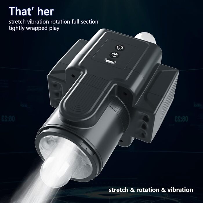 Мастурбатор для чоловіків з телескопічною конструкцією та 7 режимами вібрації - LZYLWC