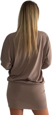 Сукня святкова Daen з блискітками, туніка-светр (S, L, XL, XXL), колір капучино