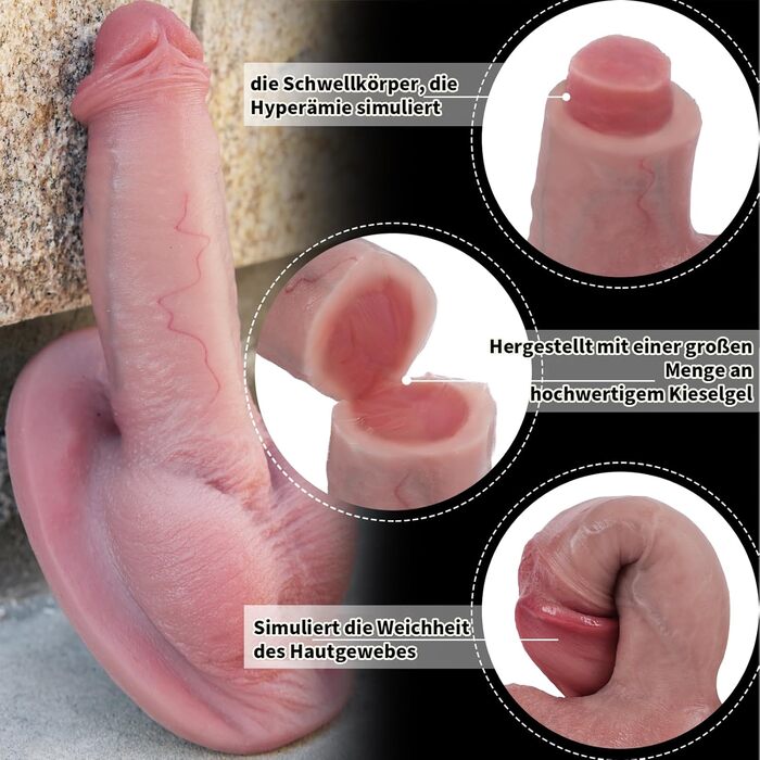 Реалістичний дилдо з м'якого силікону з сильним присоском для інтимних іграшок