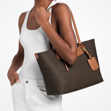 Жіноча сумка-кросбоді Michael Kors Jet Set 32S4GJSC7B, коричнева (Brn/Acorn), 25x17x6 см