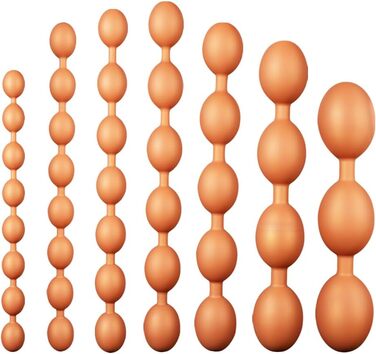 Анальні кульки з ланцюгом, м'який силікон, анальні кульки, плагіни, дилдо для ануса, мастубатор, фетиш, анальна промивка, силікон, сексуальні іграшки для чоловіків та жінок (L)