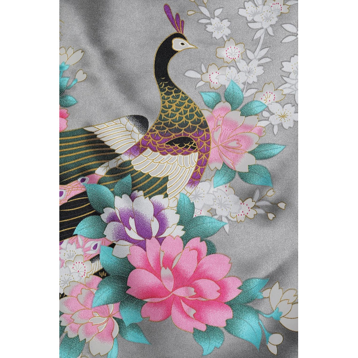 Халат жіночий довгий шовковий, квітковий принт, Babeyond. Ідеальний для дому, відпочинку та вечірок. Однорозмірний.