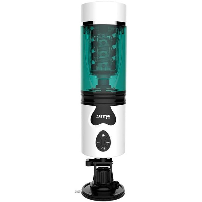 Електричний мастурбатор для чоловіків: автоматичний стакан з функцією вібрації, 10 режимів та телескопічним рухом. Реалістичний пеніс-стимулятор для чоловіків (білий)