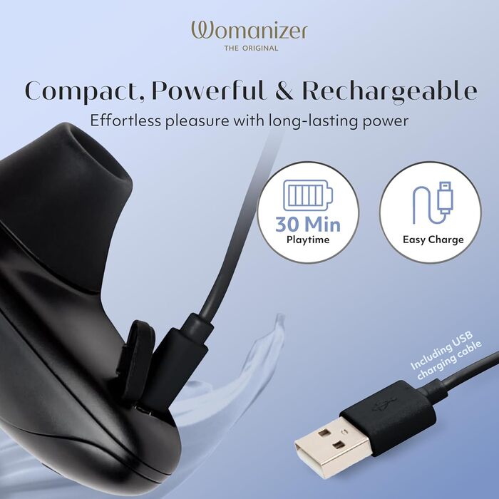 Womanizer Starlet - вібратор для клітора, преміум-якість | 4 режими, тихий, вологостійкий, акумуляторний | Білий/Чорний