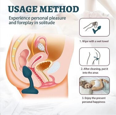 Вібратор-аналізатор JFRong з Bluetooth, пультом дистанційного керування та пультом дистанційного керування. Масажер простати, анальний масажер для чоловіків та жінок. Силіконовий вібратор для анусу, стимулятор G-точки. Колір: фіолетовий