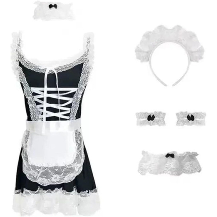 Костюм для рольових ігор: сукня покоївки/дівочки в стилі аніме Lolita, сексуальний костюм для косплею, вечірки, сцени, преміум-якість