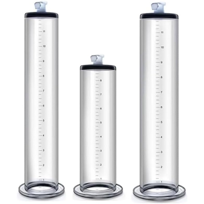 Прозора трубка з лінійкою для помпи для статевих органів, збільшення статевого члена, вакуумна помпа для чоловіків (H:30.5 * 5.7cm)