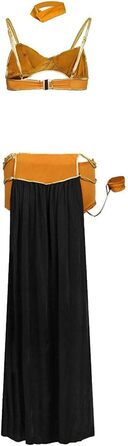 Костюм для жінок DLYQYZYG: сексуальний костюм принцеси-рабки, костюм принцеси Леї, жіночий карнавальний костюм на Хелловін, чорний, XXL