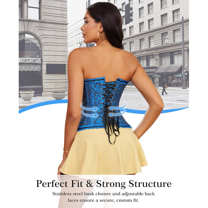 Корсет для жінок - бюстєль-корсет, корсаж зі шнурівкою, талія, спідня білизна - чорний - розмір S