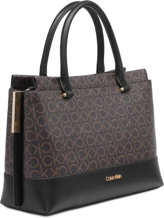 Жіноча сумка-шопер Calvin Klein Bianca з трьома відділеннями, коричневий/хакі/чорний