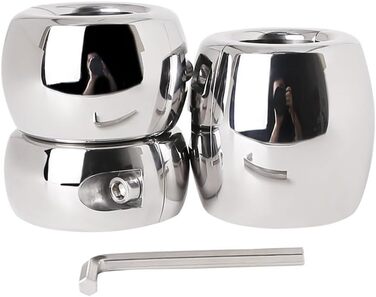 Набір еротичних аксесуарів для чоловіків (3 шт.): кільця для яєчок, стример для статевого члена, металевий стример для яєчок