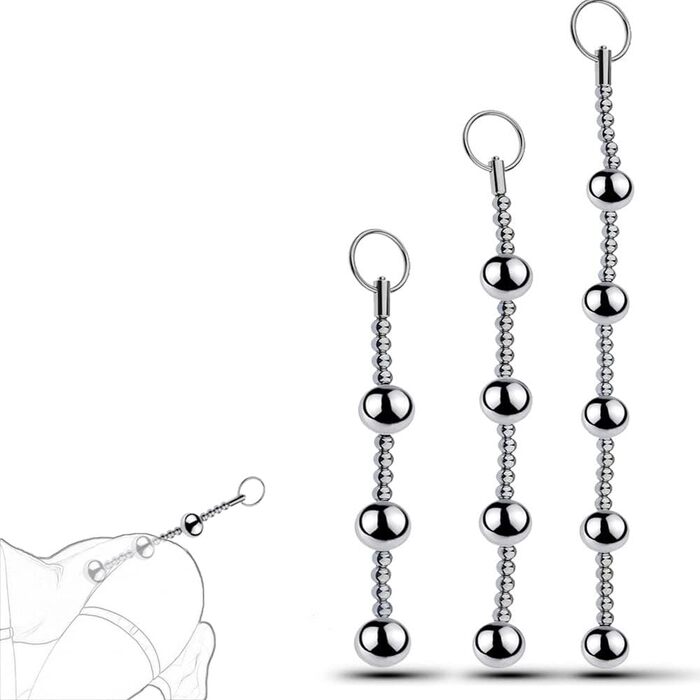 Анальні намиста з нержавіючої сталі з кільцем для булавки, анальні кульки, анальна ланцюжок, анальний плагін, металеві вагінальні кулі, сексуальні іграшки для жінок, сексуальні продукти для дорослих, 25 мм анальна ланцюжок з 5 намистин