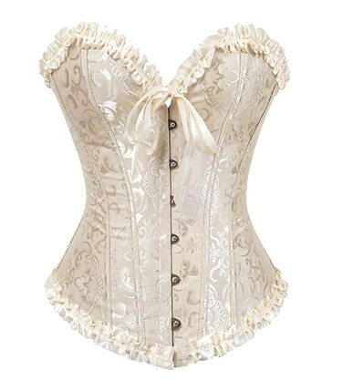 Корсет для жінок з високою талією, підтримка грудей, готичний стиль, шнурівка, бюстгальтер, кольору абрикос