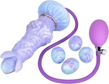 Анальний плагін Axcroo з силікону з 5 кулями, надувний анальний плагін-яйце, перлини для анусу, дилдо, стимуляція простати, SM іграшки для жінок та чоловіків