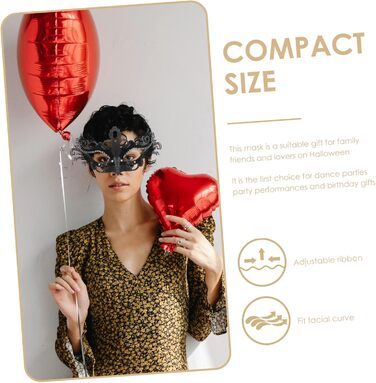 Маска на Хелловін Holibanna з 4-ма кульками: косплей, вечірка, маскарадна маска, аксесуар