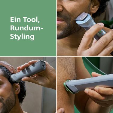 Універсальний тример Philips Multigroom Series 5000 MG5918/15 10-в-1 для бороди, волосся та тіла, самозагострювальні металеві леза, 11 налаштувань довжини (0,5–16 мм)