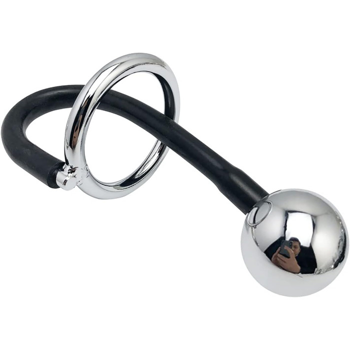 Анальний кільцевий масажер для чоловіків з 3 кульками, з нержавіючої сталі (180г/230г/290г), SM-іграшка, тренажер для пеніса, вага яєчок, розтягувач яєчок