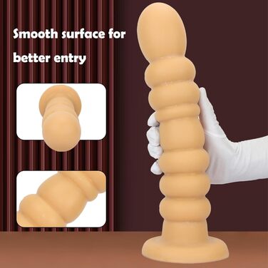 Анальний масажер Yasexx Giant з присоскою та стимулятором G-точки. Великий анальний дилатор для чоловіків та жінок