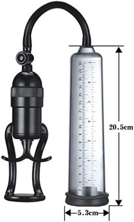 Вакуумна помпа для збільшення пеніса, ручна, з силіконовою трубкою та ручкою. Тренажер для ерекції, іграшка для чоловіків