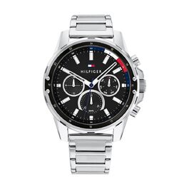 Чоловічий кварцовий годинник Tommy Hilfiger Multi Zifferblatt чорного кольору