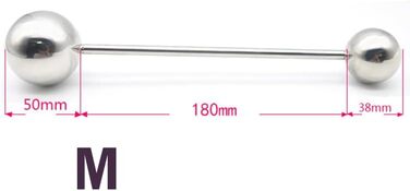 Анальний масажер ScreaAss з нержавіючої сталі з подвійним наконечником, кулі, дildo, для чоловіків та жінок, 38/50/63 мм, стимулятор G-точки, масажер простати