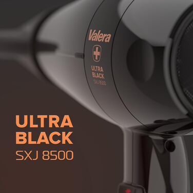 Професійний фен для волосся Valera Swiss Silent Jet 8500 Ultrablack, 2000 Вт, з іонізатором та двигуном PM-Pro