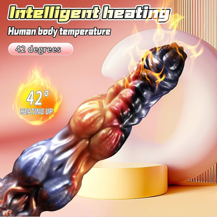 Вібратор для анального сексу з нагріванням, 3-в-1, з силікону, 25 см, 7 режимів, G-точка, для пар та чоловіків