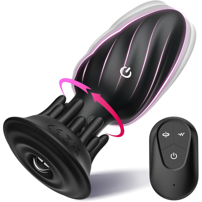 Аналізатор вібратор для чоловіків YcsLust, стимуляція простати, анальний плагін з 10 вібраціями та 10 режимами обертання, пульт дистанційного керування, секс-іграшка для пар, buttplug