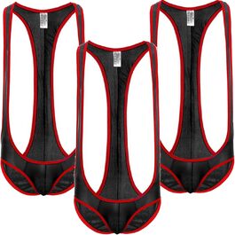 Чоловічий прозорий боді для боротьби Faringoto, чорний, розмір M