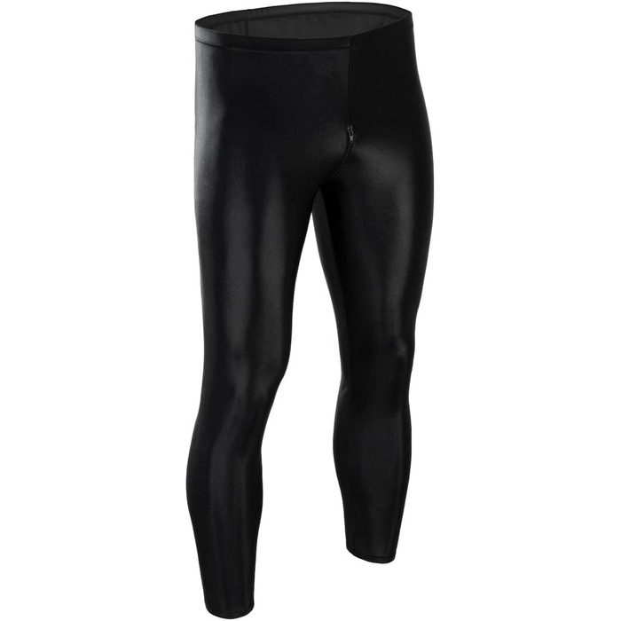 Чоловічі лосини ML-Sport24 з ефектом мокрого блиску, чорні, з блискавкою на кроці, еластичні, 80% поліамід, 20% еластан