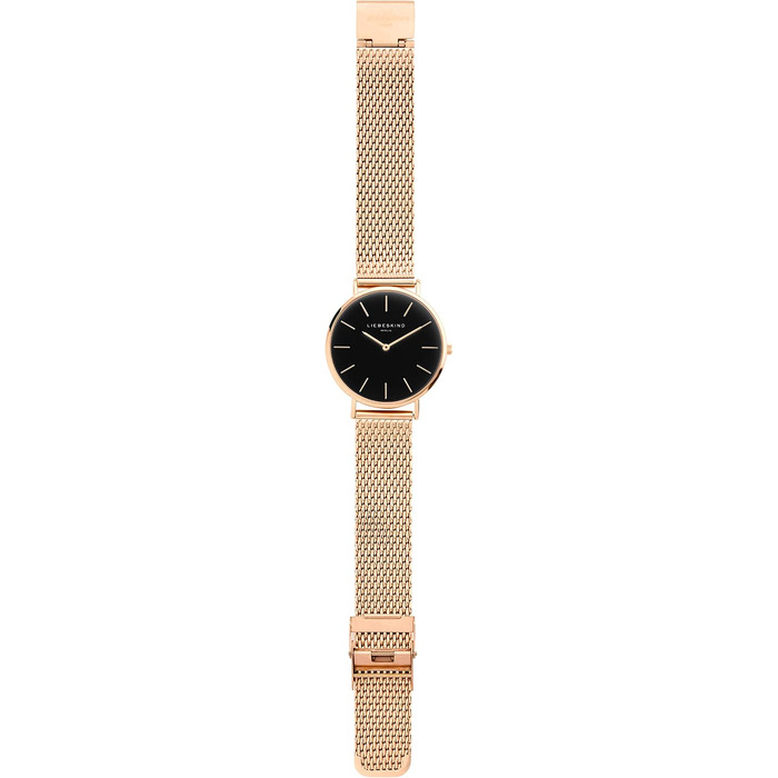Жіночий наручний годинник Liebeskind Berlin LT-0156-MQ IP Black (Розове золото / Чорний)