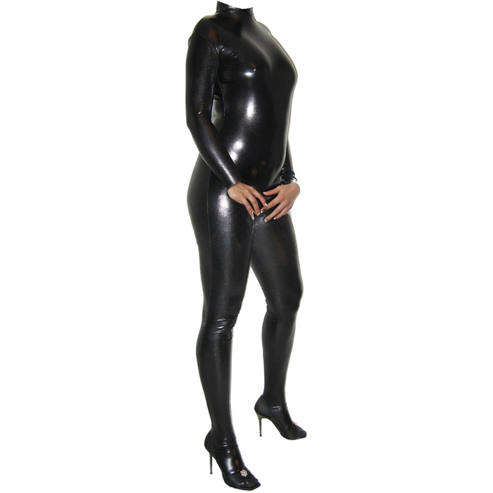 Комбінезон Rubberfashion Wetlook з ефектом глянцю - чорний металік (для жінок та чоловіків)