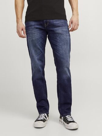 Чоловічі джинси Jack & Jones JJICLARK Regular Fit, синій денім, 36W / 34L