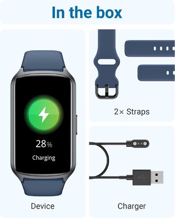 Фітнес-трекер Smart Watch для жінок та чоловіків, водонепроникний 5ATM, моніторинг SpO2, пульсу та сну, 20+ режимів тренувань, крокомір, темно-синій