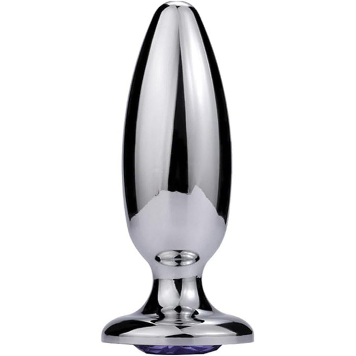 Металевий анальний плагін Tplkxurib 3 розміри: анальний стимулятор, дildo з нержавіючої сталі з діамантовою основою, масажер простати, анальний дилататор для чоловіків та жінок, сріблястий, L