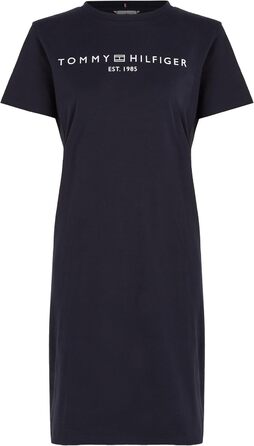 Сукня-футболка Tommy Hilfiger жіноча блакитна (Desert Sky) з коротким рукавом, бавовна, літня, розмір M