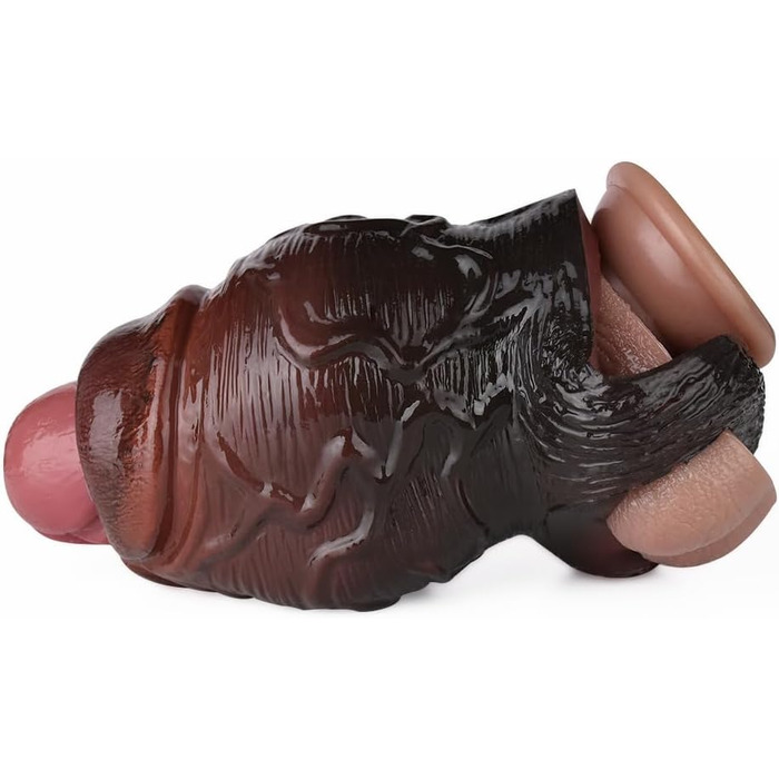 Реалістичний пеніс-чохли з силікону, пеніс-рукав з товстим мошонкою, пеніс-чохол, 6 стилів на вибір, чоловічий екстендер для збільшення пеніса, SM, сексуальні іграшки (колір м'яса, C)