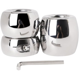 Набір еротичних аксесуарів для чоловіків (3 шт.): кільця для яєчок, стример для статевого члена, металевий стример для яєчок